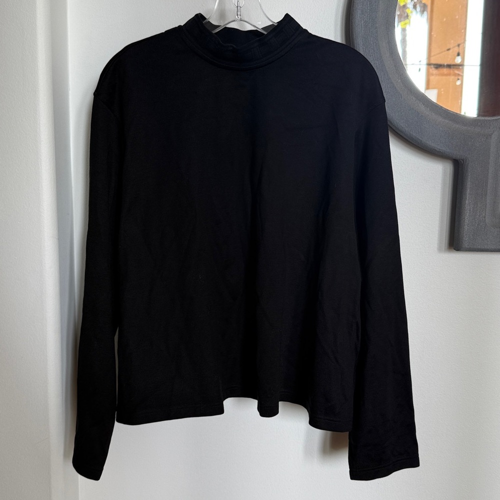 Black Long Sleeve Turtleneck Top